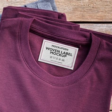 Free Woven Label Mockup Psd Template Mockup Den