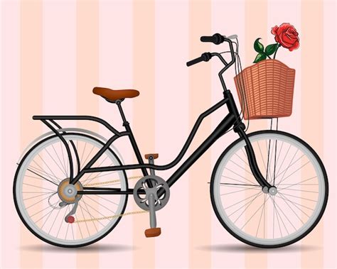 Premium Vector Bicycle And Flower