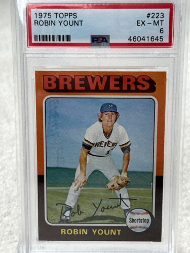 Topps Robin Yount Rookie Card Rc Milwaukee Brewers Hof