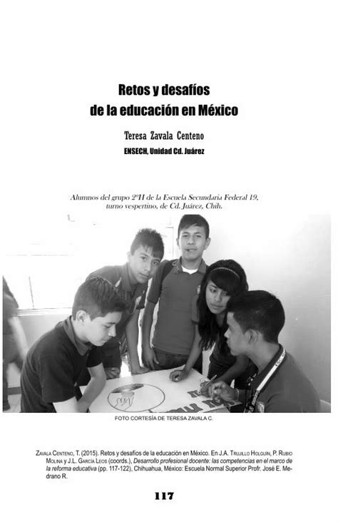 Pdf Retos Y Desafíos De La Educación En México 2 5 Zavala Centenopdf · De La