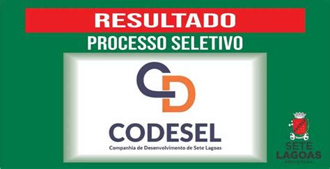 Sete Lagoas Prefeitura Municipal Codesel divulga classificação