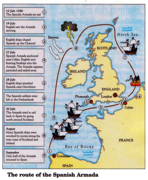 Spanish Armada Map Uk Spanish Armada Armada