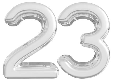 Silver 3d Number 23 36308767 Png