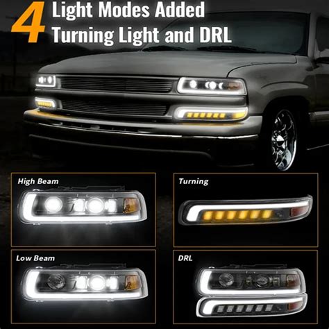 Car Lights Headlight For Chevrolet Silverado 1500 2500 1999 2002 Suburban 1500 2500 Tahoe 2000