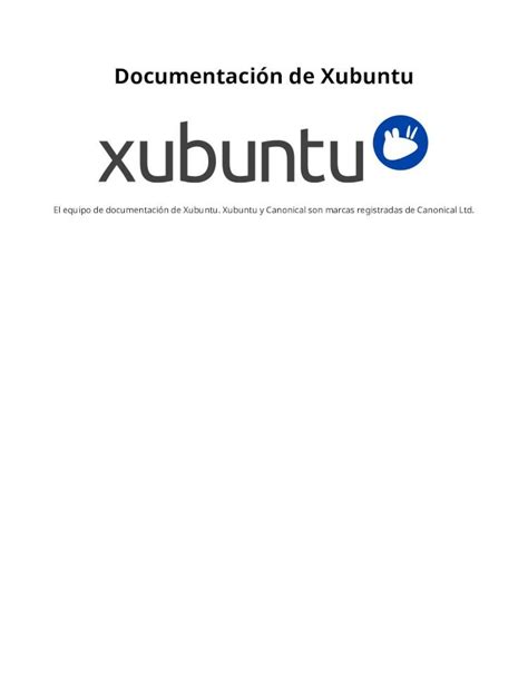 Pdf Documentaci N De Xubuntu Xfce Es Un Entorno Ligero De