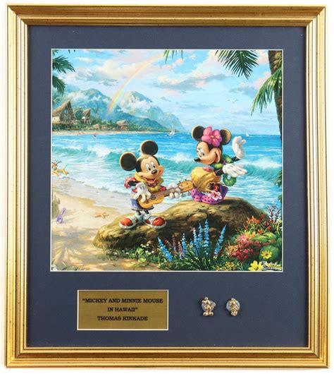 Thomas Kinkade Walt Disney S Mickey And Minnie Mouse In Hawaii X