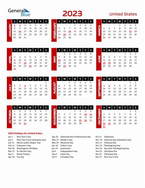 2023 Calendar With Public Holidays