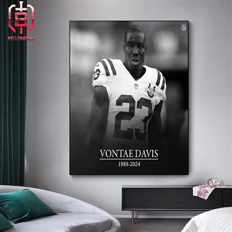 Rest In Peace Vontae Davis RIP Vontae 1988-2024 NFL Home Decor Poster ...