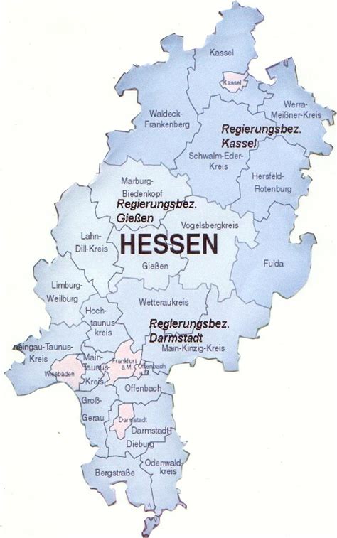 Bundesland Hessen Karte Goudenelftal