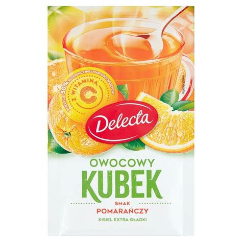 Delecta Owocowy kubek Kisiel smak pomarańczy 30 g Zakupy online z