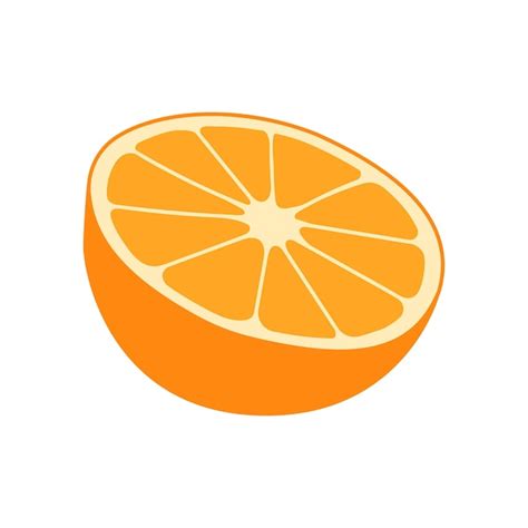 Premium Vector Orange Fruit Slice Illustration In Flat Style Isolated