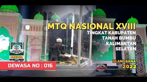 Dewasa Mtq Nasional Xviii Tingkat Kab Tanah Bumbu Kalimantan