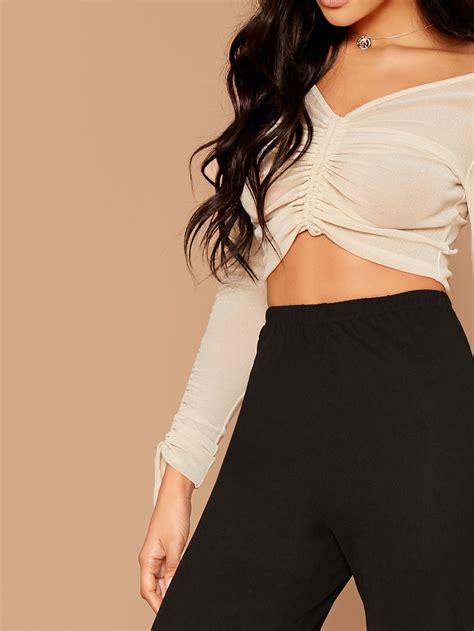 Shein Essnce High Waist Flare Leg Pants Shein Usa