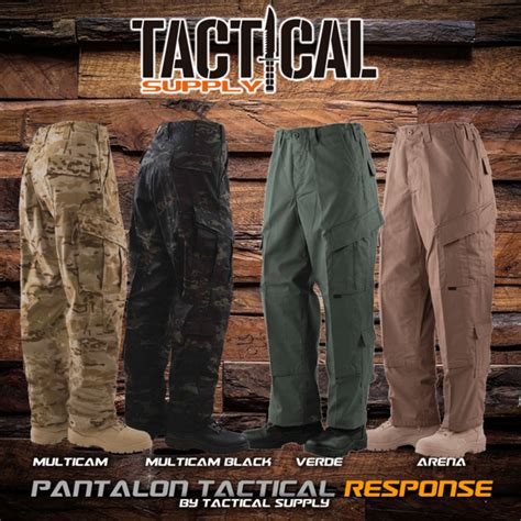 PANTALON TACTICO CARGO TACTICAL RESPONSE RIPSTOP COLORES LISOS