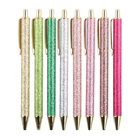 Glitter Sparkly Fancy Inspirational Ballpoint Pen With Motivational