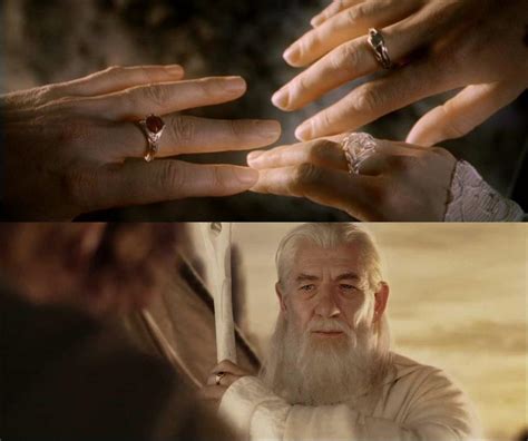 In The Lord Of The Rings Trilogy Gandalf Is Wearing One Of The Three Rings That Sauron Gave To