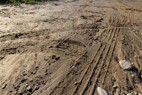 Landslides On A Country Road After Heavy Rains And Rains In Summer