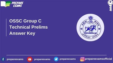 Ossc Group C Technical Prelims Answer Key Out Prepareexams