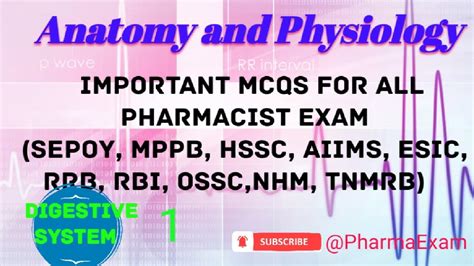 Pharmacist Exam Preparation Digestive System