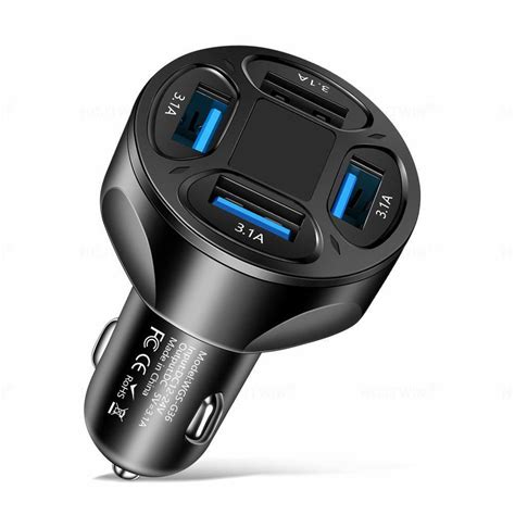 Fast Car Charger 4 Usb Port Universal Socket Adapter For Iphone Samsung News Ebay