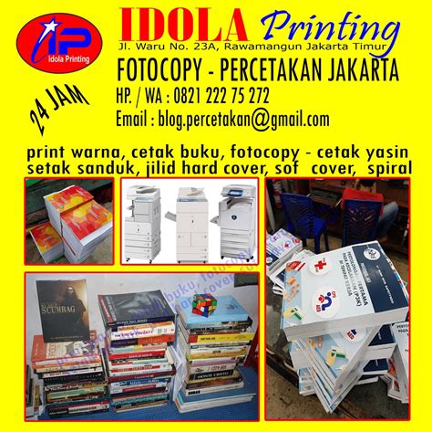 Jasa Fotocopy Murah 24 Jam Di Jakarta Timur Cetak Buku Murah Print