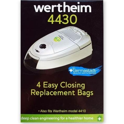 20 GENUINE WERTHEIM GERMASTADT SYNTHETIC VACUUM CLEANER BAGS 4410 4430