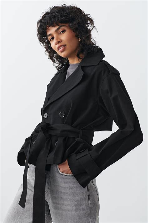 Cropped Trench Coat Gina Tricot