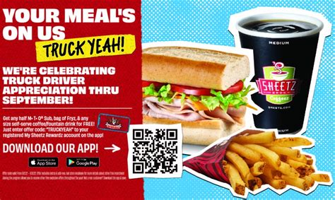 Sheetz Convenience Store Mobile App Offer: Half Sub, Fryz, & Coffee / Drink