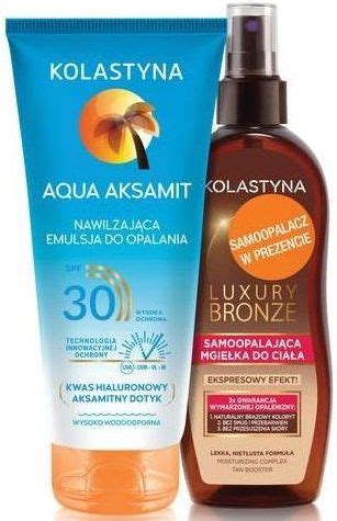 Kolastyna Set W Aqua Aksamit Nawil Aj Ca Emulsja Do Opalania Spf