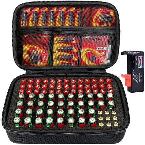 Kixda 90 Battery Organizer Case Batteries Carrying Case