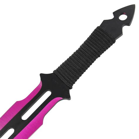 3 Piece 9 Double Edged Pink Throwing Knife Set 4n2 Tk1625p