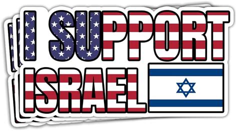 Amazon HUVITEE 3Pcs I Stand With Israel Sticker Israel Flag