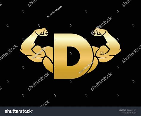 Letter D Logo Muscular Shape Fitness 库存矢量图（免版税）2156691105 Shutterstock