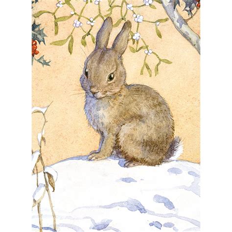 Bunny Charity Christmas Cards - Pack of 8 - Natural Collection Select