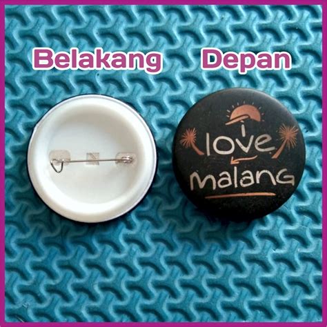 Jual Cetak Pin Peniti Mm Custom Desain Shopee Indonesia