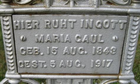 Maria Boes Gaul 1843 1917 Mémorial Find a Grave