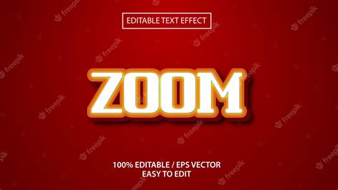 Premium Vector Zoom Text Effect Premium Effect