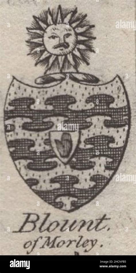 Antique 18th Century Engraving Heraldy Coat Of Arms English Baronet