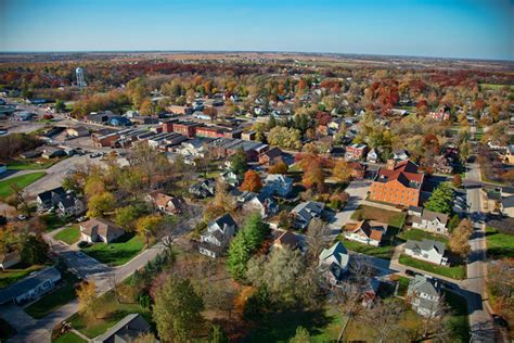 Aerial photo of downtown Lowell, Indiana | Northwest Indiana photography | JoeyBLS Photography