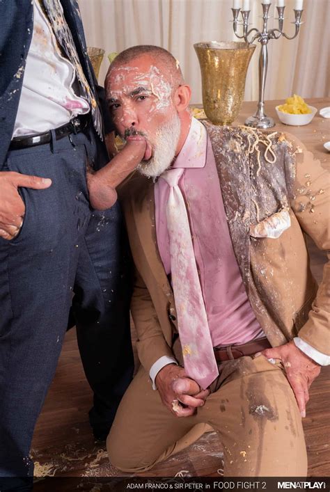 Men At Play Finds Fun In A Food Fight Between Handsome Suited