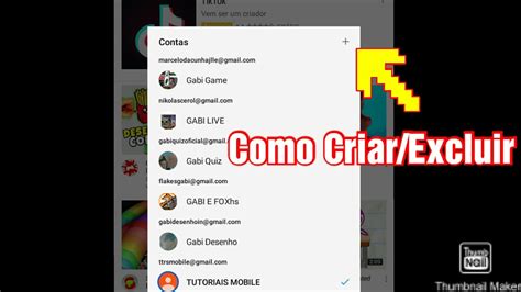 Como Criar E Excluir Conta Do Youtube Youtube