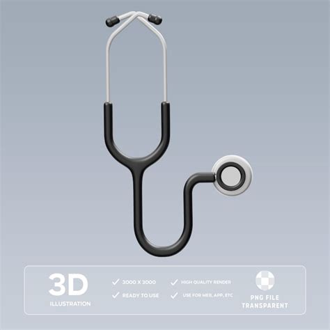 Premium PSD PSD Stethoscope 3D Illustration