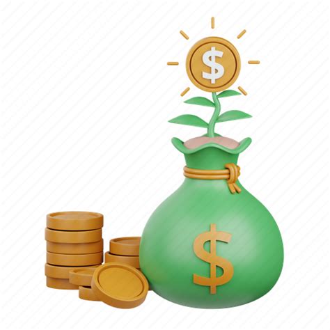 Money Plant Investment Currency Fund Growth Economy 3d