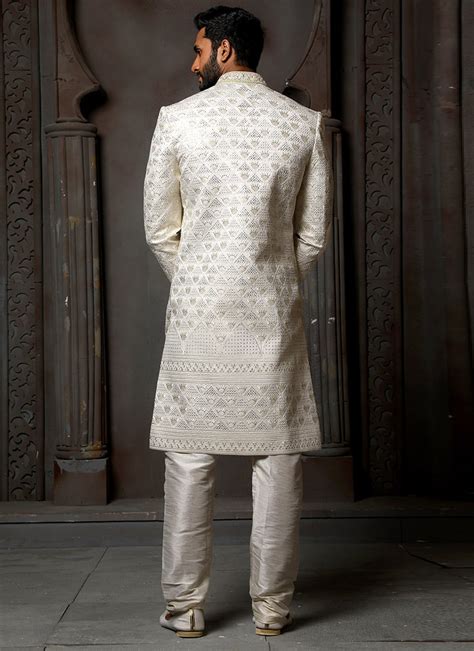 Eid White Men Classic Sherwani