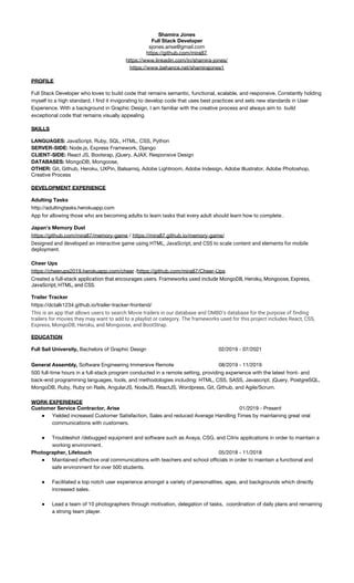 Shamira Jones Resume Pdf