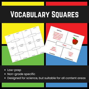 Vocabulary Squares For Science By Ad Astra Science TPT