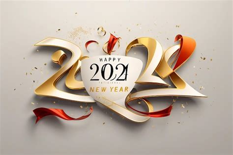 Premium Photo Happy New Year 2024 Logo Abstract Hand Drawn Creative