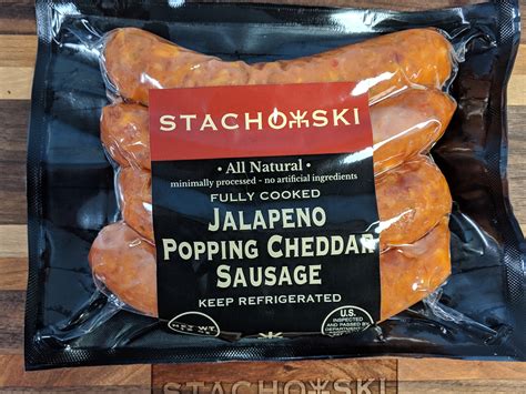 Jalapeno Popping Cheddar Fully Cooked Stachowski Sausage