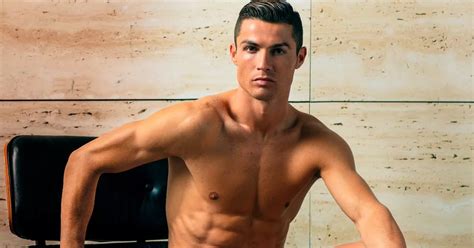 Cristiano Ronaldo Looks Excited To Be Modelling As He Strips To His Boxers For Sexy Photoshoot