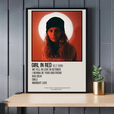 Girl In Red Aesthetic Poster Vintage Album Cover Poster Lgbtq Poster